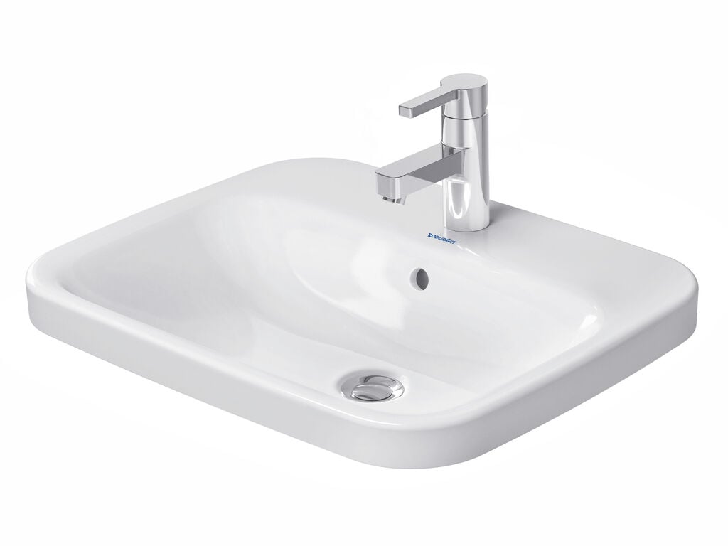 Duravit durastyle drop in vanity wash basin white 560 x 455 mm