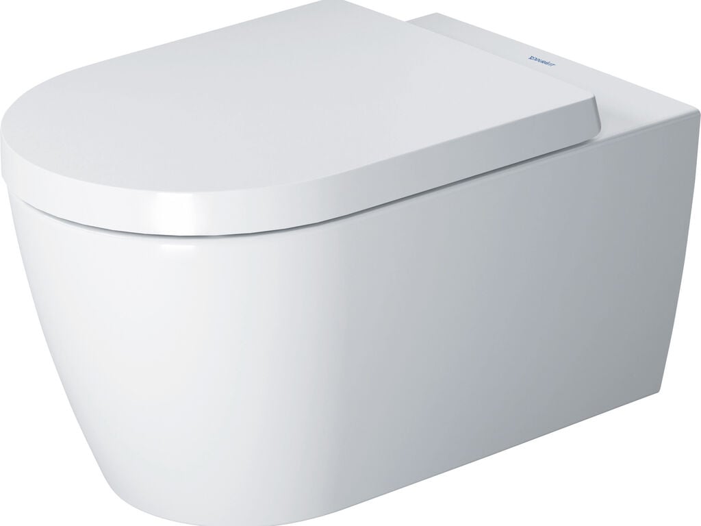 Duravit me by starck wall-mounted toilet white rimless with hygieneglaze