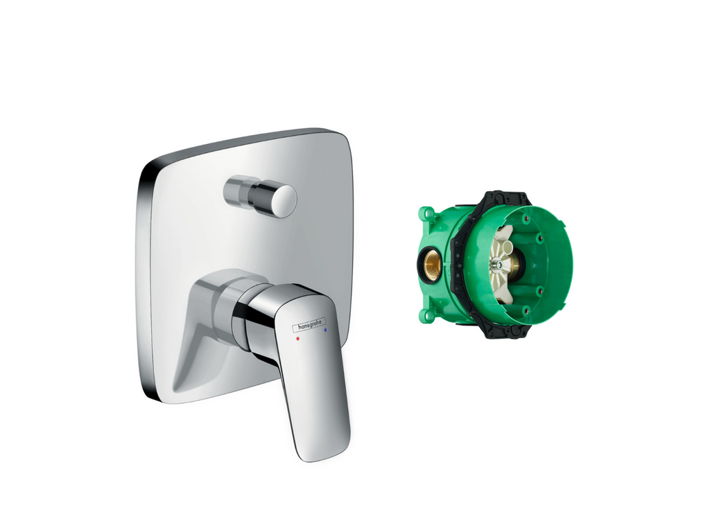 Hansgrohe Logis Diverter Mixer finishing set including Ibox concealed body part