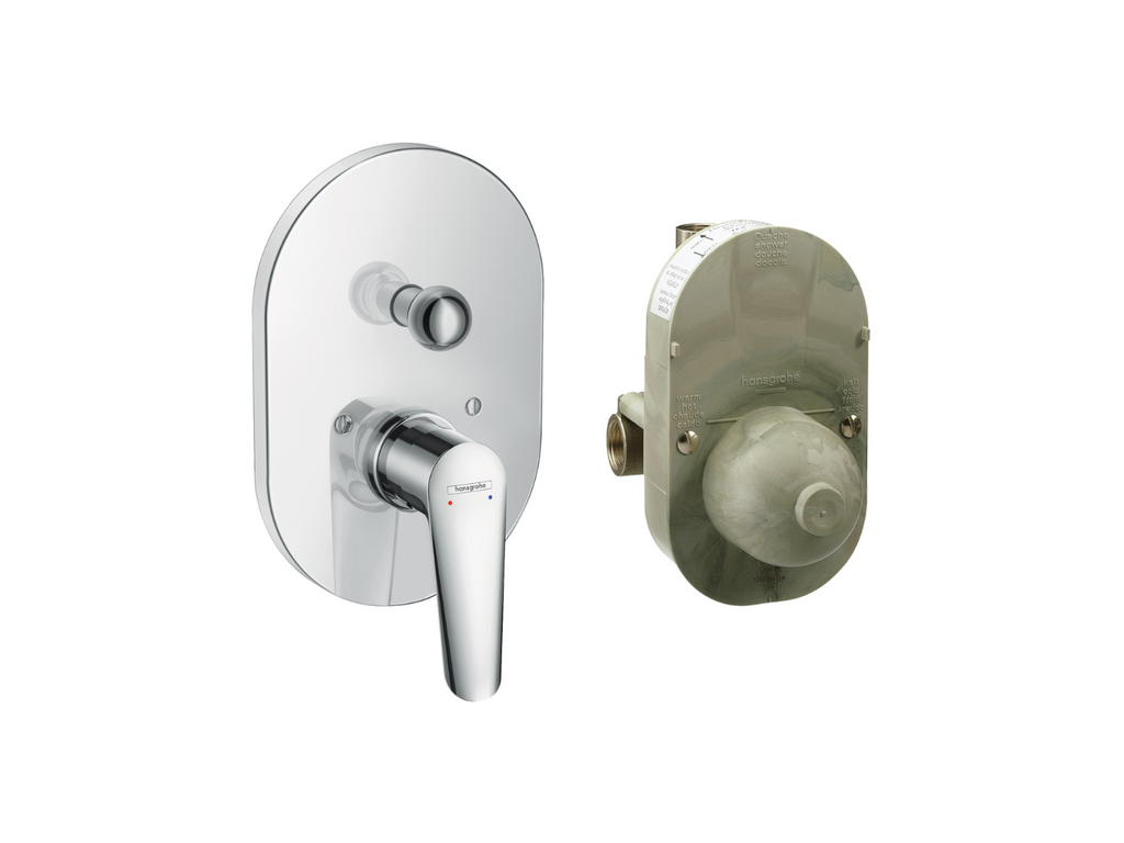 Hansgrohe Logis E diverter finishing set including concealed body part