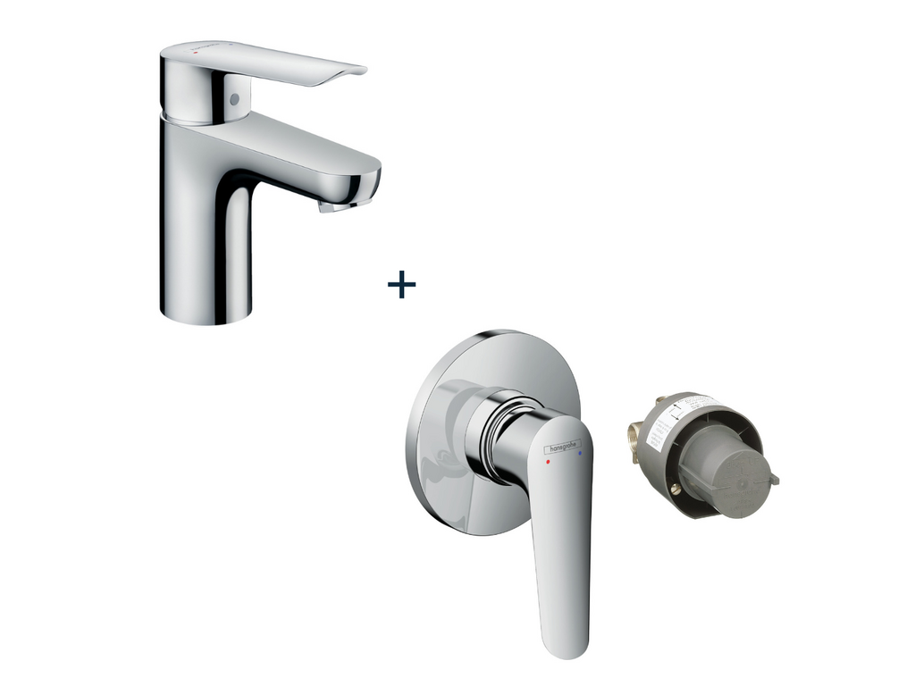Hansgrohe Combo - Consists Of Logis E Basin Mixer, Logis E shower Mixer and Concealed body part