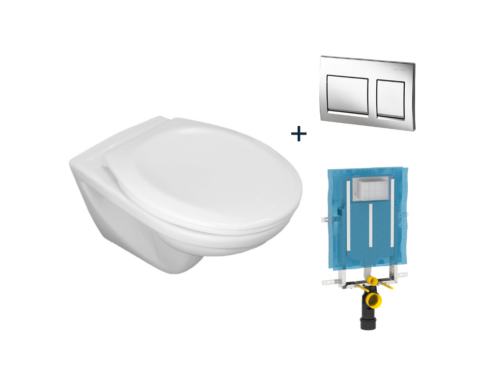 JIKA DINO WALL - HUNG TOILET SET  PACKAGE INCLUDES GEBERIT ALPHA CISTERN &  ALPHA FLUSH PLATE