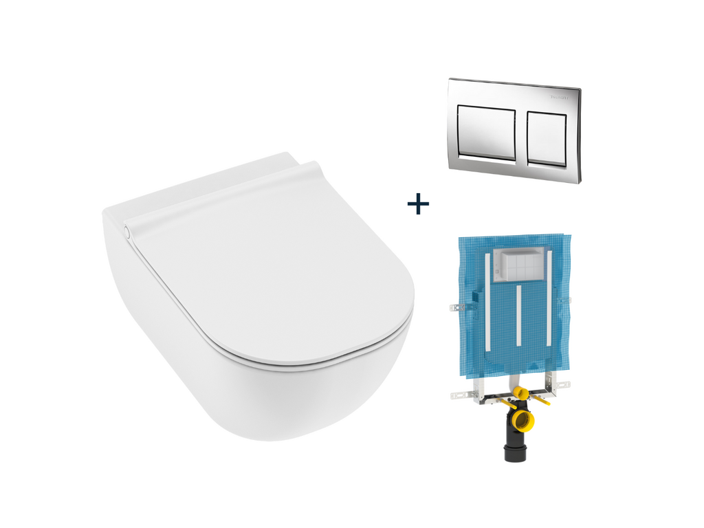 JIKA MIO WALL - HUNG TOILET SET PACKAGE INCLUDES GEBERIT ALPHA  CISTERN & ALPHA FLUSH PLATE.