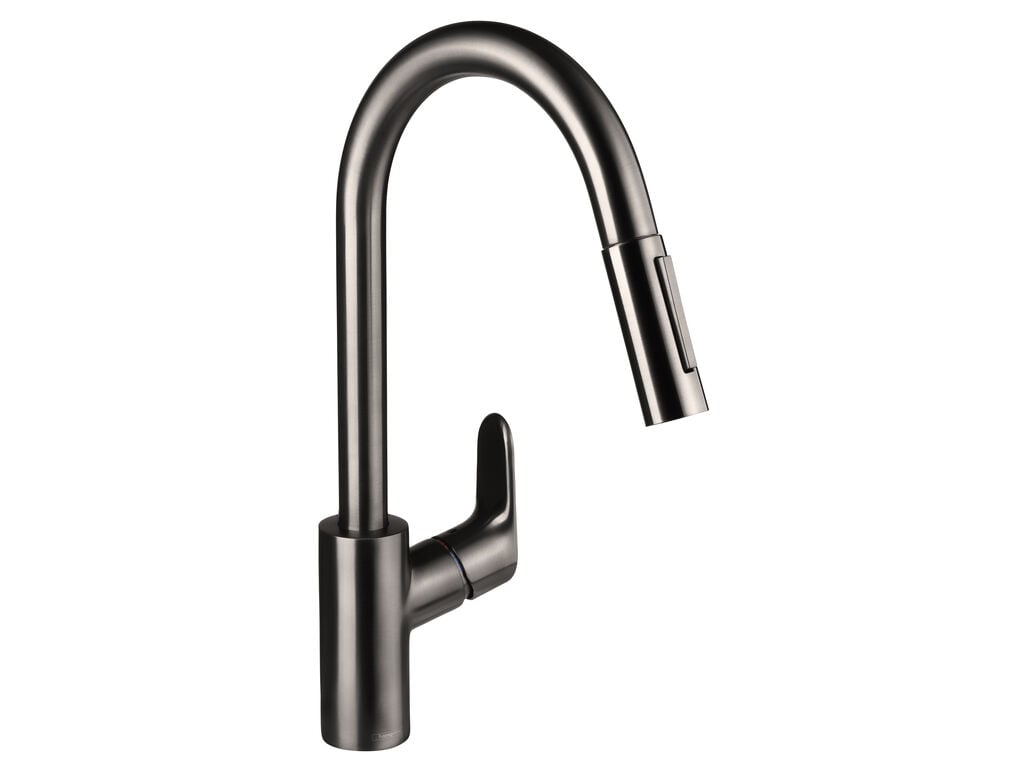 Hansgrohe decor km 240 pull-out brushed black chrome