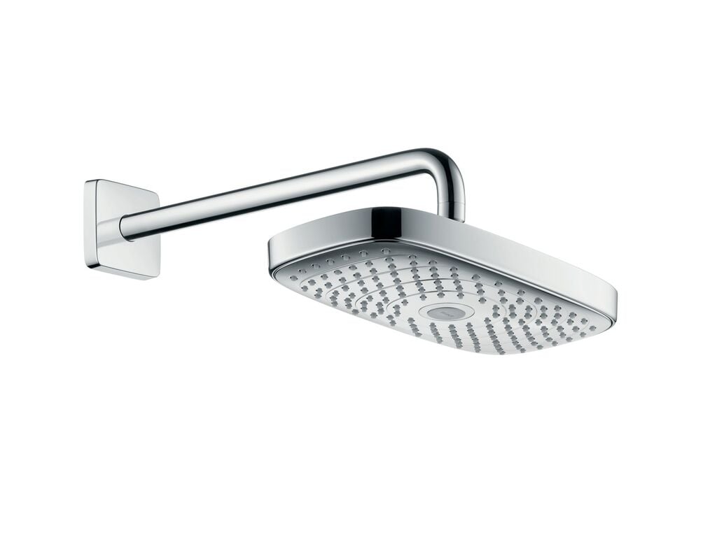 Hansgrohe Raindance select E 300 2jet overhead shower wall mount