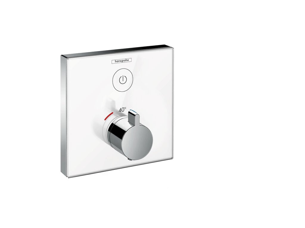Hansgrohe showerselect glass th 1 outlet wh/chr